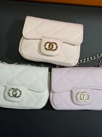 MINI 백 롱 체인 3종 세트 핑크+스카이블루+보라색