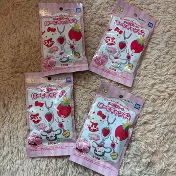 미개봉 4개 세트 산리오 캐릭터즈 트윈 참 하트 캔디
