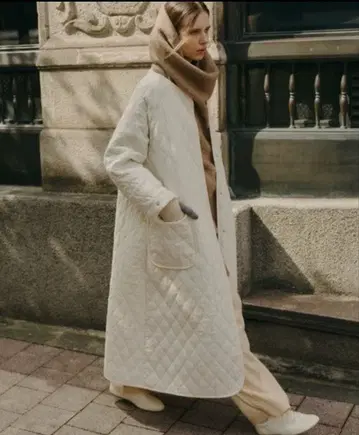 Libra Cue 노카라 퀼팅 코트