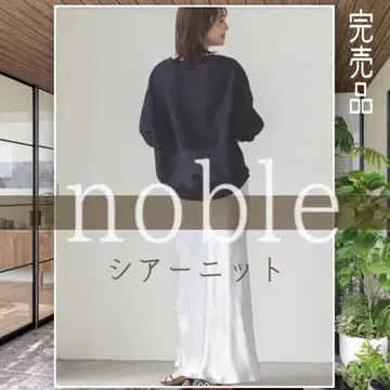 [컨디션 최상] 노블 시어 니트 상의 풀오버 네이비