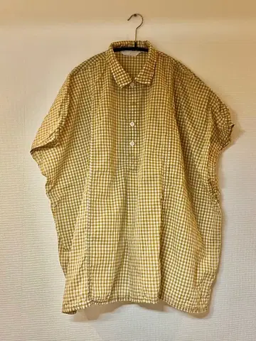 homspun 홈스펀 깅엄 체크 블라우스