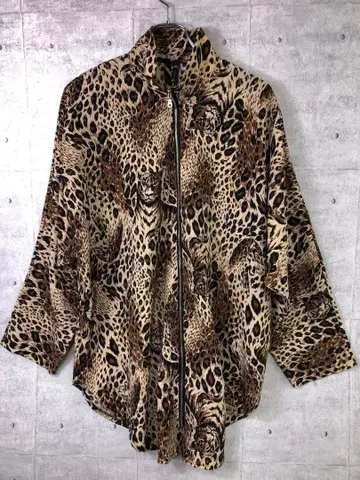 올드 레트로 모드 90s 한국제 구제 의류 레오파드 셔츠 자켓