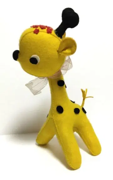 기린 봉제 인형 쇼와 레트로 핸드메이드 기린 동물