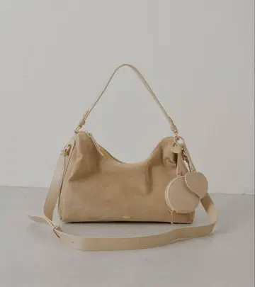 참 포함 스웨이드 콤비 보스턴 백 파우치