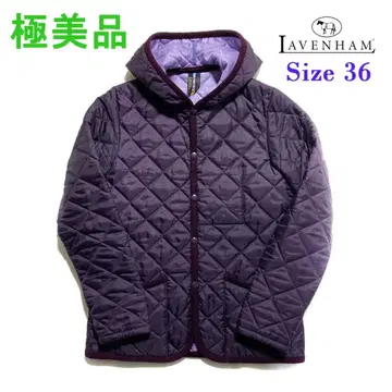컨디션 최상 라벤햄 크레이던 퀼팅 자켓 사이즈 36 S 퍼플