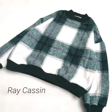 Ray Cassin 레이 카즌 체크 리브 풀오버 니트 스웨터