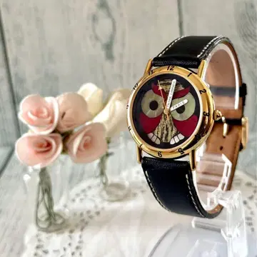 [레어] 피에르 라니에 손목시계 부엉이 올빼미 빨간색