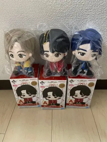 미세스 그린애플 제일복권 A상 봉제인형 마스코트 3종 세트