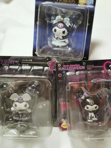 산리오 캐릭터즈 happy 복권 쿠로미 피규어 3세트