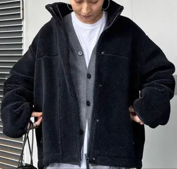 FRAMe WORK 울 보아 스탠드 블루종 네이비