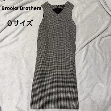 [ 새상품급 ] 브룩스브라더스 0 사이즈 하운드투스 체크 패턴 원피스