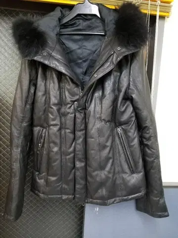 SHELLAC 셀락 가죽 다운 자켓 L 사이즈