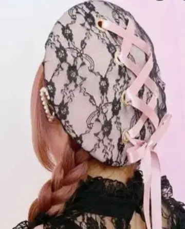 Princess Melody 레이스업 리본 베레모