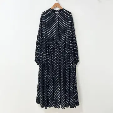 BEARDSLEY 도트 개더 원피스 블랙 1