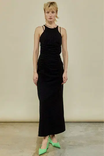 MAISON SPECIAL 스트라이프 맥시 원피스