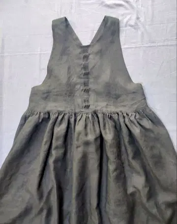 백 크로스 에이프런 원피스