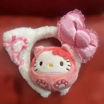 산리오 만마루코네코 헬로키티 마스코트 머리띠 세트