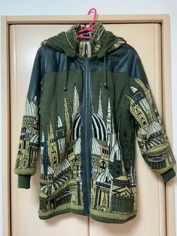 [ 빈티지 ] 분위기 발군 천연 가죽 니트 자켓