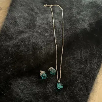 스와로브스키 크리스탈 목걸이 귀걸이 세트