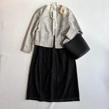 뷰티 앤 유스*노카라 트위드 셋업 졸업식 입학식 M