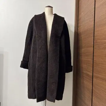 기라로쉬 롱 코트 울 100% 숄카라 가운 코트