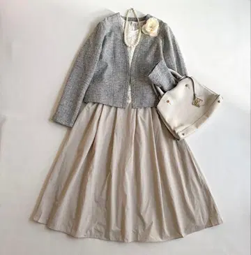 미쉘클랑 언타이틀 노카라 트위드 셋업 졸업식 입학식 M