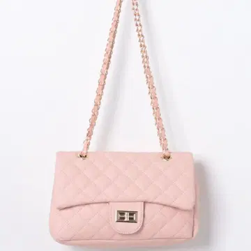 사키시마 도쿄 퀼팅 체인 백 핑크