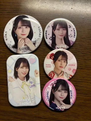 이코라부 사사키 마이카 캔뱃지 5개 세트
