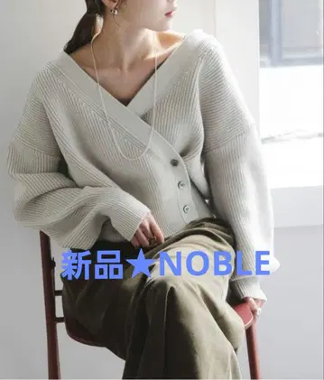 새상품 NOBLE 노블 편직 카슈쿨풍 풀오버 니트 그레이