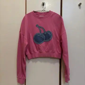 KIRSH 트레이닝복 맨투맨 빅 체리 핑크