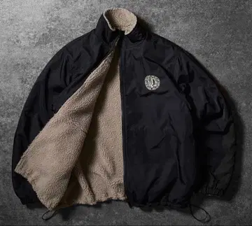 [ kutir ] 2way 리버서블 나일론 보아 블루종 S