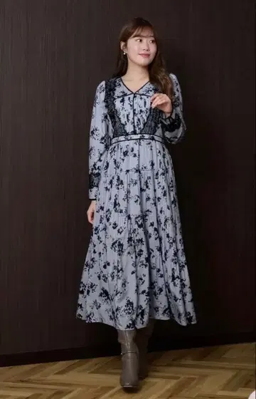 Herlipto Grasse Floral Pleated Dress