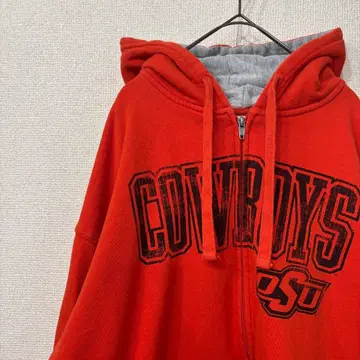 러셀 후드티 지퍼 팀 로고 미국 빈티지 의류 XL 3396