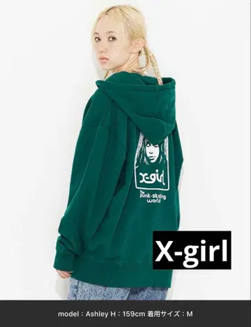새상품급! X-girl 후드티 그린 M size