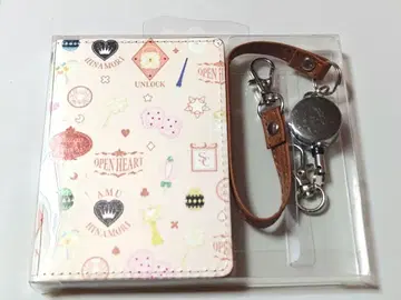 수호캐릭터 모티브 패턴 4포켓 패스 케이스 핑크