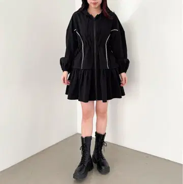 Heather 피코 레이스 라인 후드 원피스 미사용 새상품