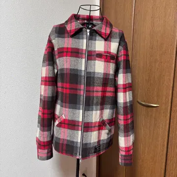 ROCKETS 체크 자켓 아우터 더블 지퍼