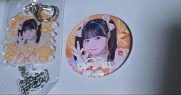 iON! 하나마루 페코 C상 실사 2연 아크릴 키링 갈라폰 캔뱃지 세트