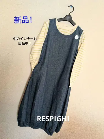 [ 새상품/미사용 ] 블루 데님 점퍼 스커트/원피스