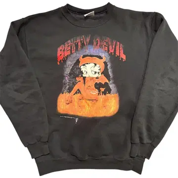 90s USA제 BETTYBOOP 베티 붑 맨투맨 데빌
