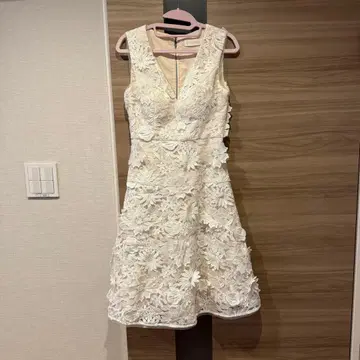 ERUKEI 꽃무늬 자수 슬리브리스 원피스