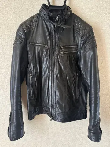 EDGE RUPERT 블랙 가죽 자켓