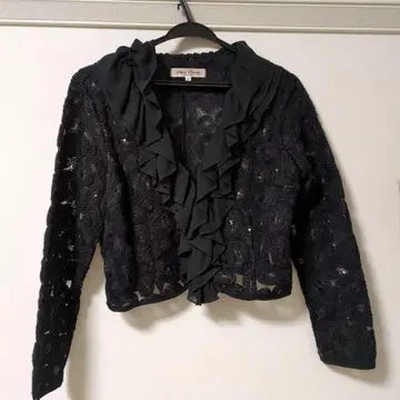 Super Beauty 블랙 레이스 가디건 40 11호