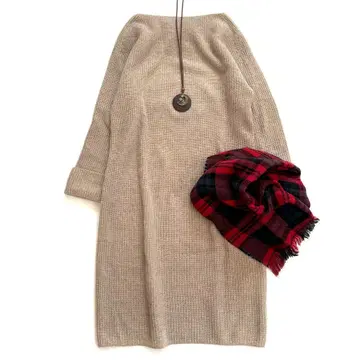 새상품급 스픽 앤 스팬 홀가먼트 아제 원피스 베이지