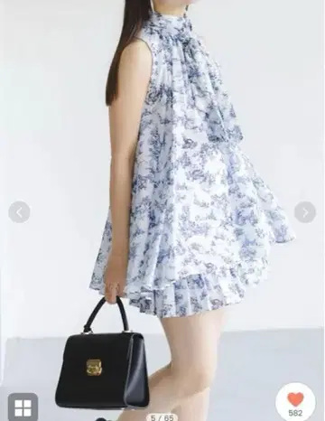 아메스리 개더 블라우스 세트 snidel