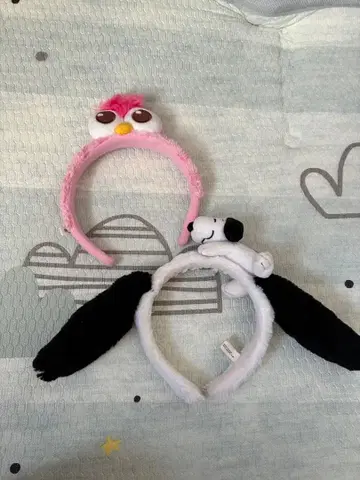 스누피와 모피 머리띠 세트