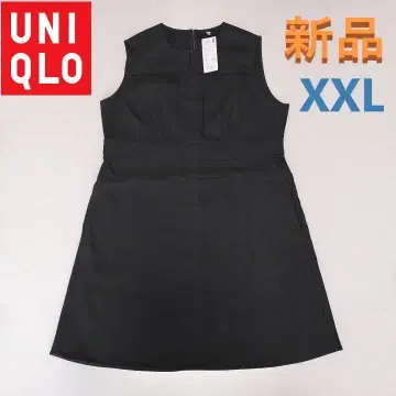 [택 포함 새상품] 유니클로 UNIQLO 더블 페이스 미니 원피스 XXL