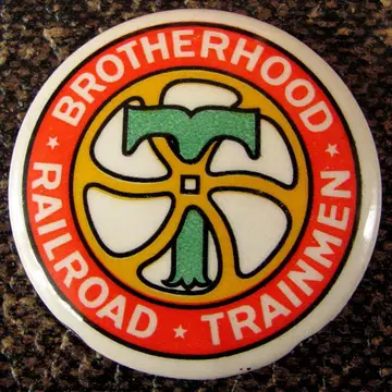 핀 배지 1930s 셀룰로이드 미국 철도 빈티지