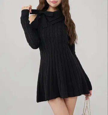 다리치 darich 아메스리 플레어 니트 미니 원피스