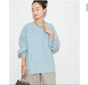 Plage Fur 볼륨 슬리브 풀오버